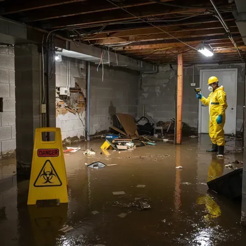 Flooded Basement Electrical Hazard in Richland County, WI Property